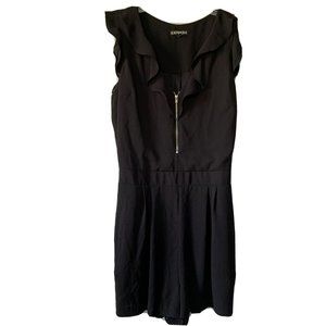 Express Black Romper for Women Sleeveless Chiffon With Pockets Size 6
